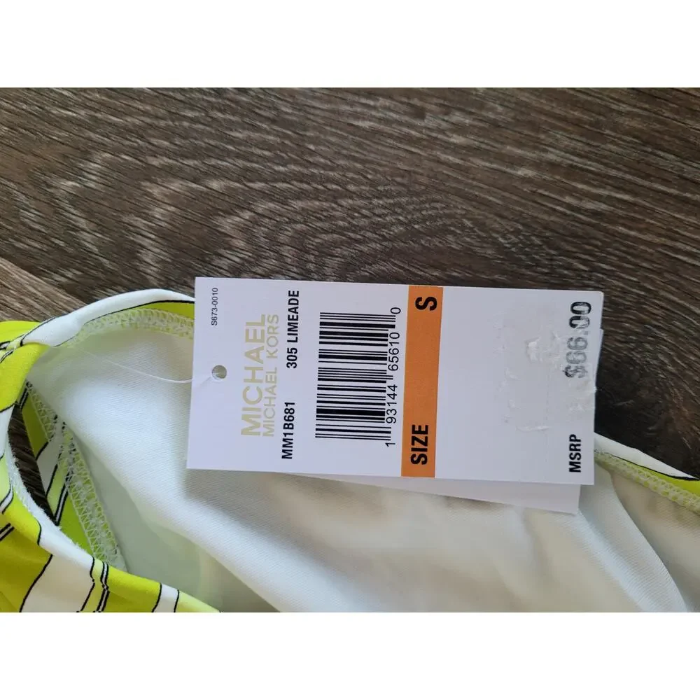 Michael Kors‎ Limeade Bikini Bottom size Small O Ring Swimwear #17